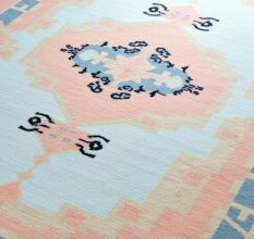 Handknotted Cream Oushak Wool Subtle